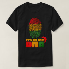 Het staat in mijn DNA Afrikaanse vlag Black Histor T-shirt