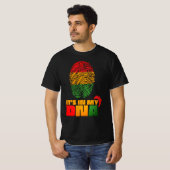 Het staat in mijn DNA-Afrikaanse vlag Black Histor T-shirt (Voorkant volledig)