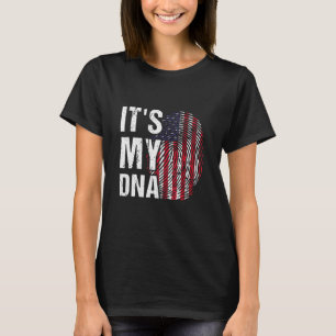 Het staat in mijn DNA Amerika vlag Happy Mannen Wo T-shirt