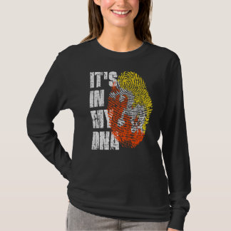 Het staat in mijn DNA Bhutan vlag Bhutanees T-shirt