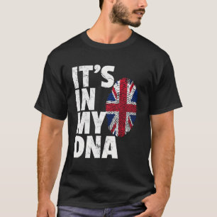 Het staat in mijn DNA Britse vlag Engeland UK Brit T-shirt