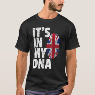 Het staat in mijn DNA Britse vlag Engeland Verenig T-shirt