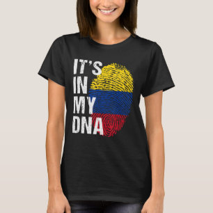 Het staat in mijn DNA colombiaanse trotse mannen v T-shirt