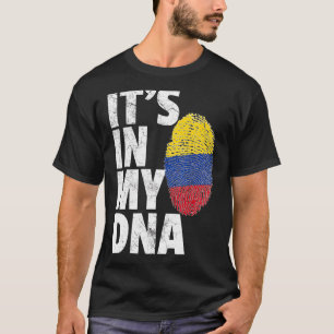 Het staat in mijn DNA Colombiaanse vlag souvenir T-shirt