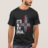 Het staat in mijn DNA Dominicaanse Republiek vlag  T-shirt (Voorkant)