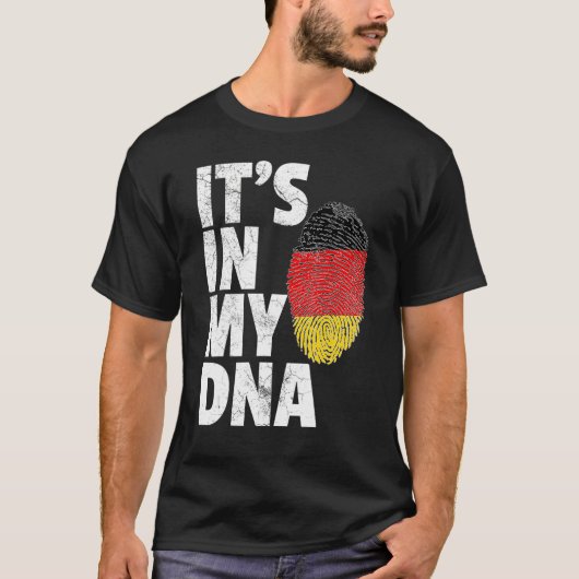 Het staat in mijn DNA Duitse vlag Mannen vrouwen T-shirt (Voorkant)