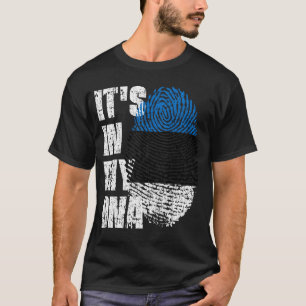 HET STAAT IN MIJN DNA, Estland Flag Boy Girl Gift T-shirt