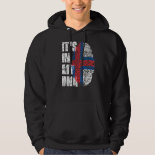 Het staat in mijn DNA Faeröer vlag Faeröer Hoodie