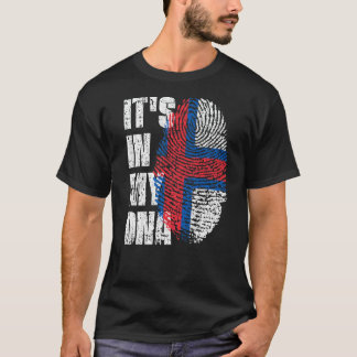 Het staat in mijn DNA Faeröer vlag Faeröer T-shirt