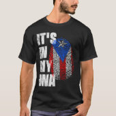 HET STAAT IN MIJN DNA-Flag Puerto Rico T-shirt (Voorkant)