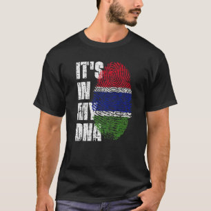 Het staat in mijn DNA Gambia vlag Gambiaans T-shirt