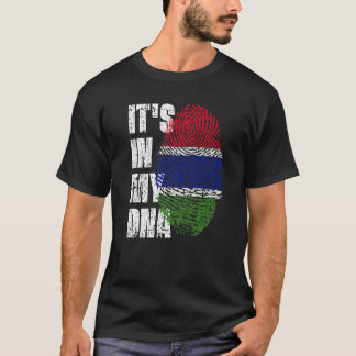 Het staat in mijn DNA Gambia vlag Gambiaans T-shirt