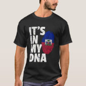 Het staat in mijn DNA Haïti vlag Mannen mama vrouw T-shirt (Voorkant)