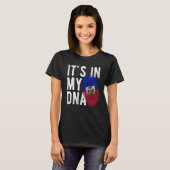HET STAAT IN MIJN DNA Haïti vlag T-shirt (Voorkant volledig)
