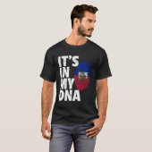 Het staat in mijn DNA Haïtiaanse vlaggenland T-shirt (Voorkant volledig)