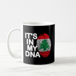 Het staat in mijn DNA Libanon vlag Libanese wortel Koffiemok