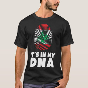 Het staat in mijn DNA Libanon vlag Trots Libanees  T-shirt