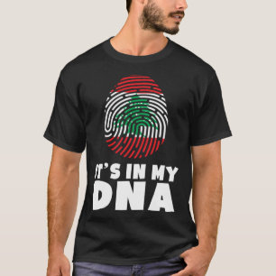 Het staat in mijn DNA Libanon vlag Trots Libanees  T-shirt