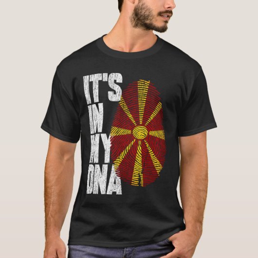 Het staat in mijn DNA Macedonische trotse Macedoni T-shirt (Voorkant)