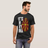 Het staat in mijn DNA Macedonische trotse Macedoni T-shirt (Voorkant volledig)
