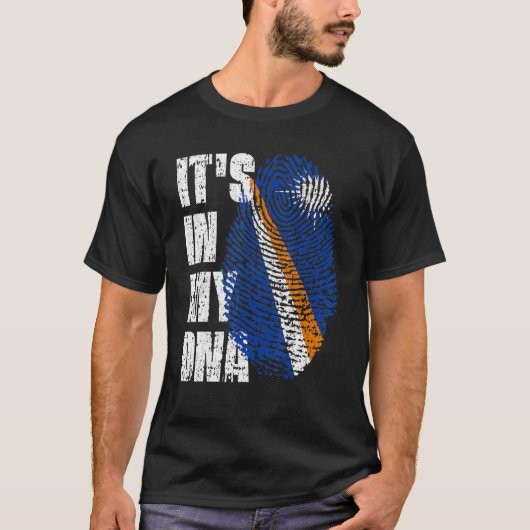 Het staat in mijn DNA Marshalleilanden Vlag Marsha T-shirt (Voorkant)