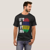 Het staat in mijn DNA Mauritiaanse vlag Mauritius T-shirt (Voorkant volledig)