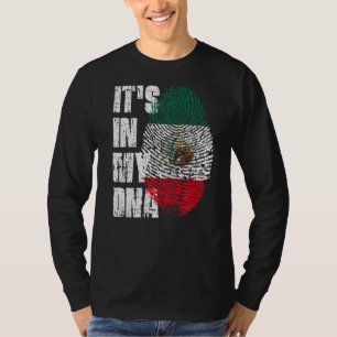 Het staat in mijn DNA Mexico vlag Mexicaans T-shirt