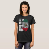 Het staat in mijn DNA Mexico vlag Mexicaans T-shirt (Voorkant volledig)