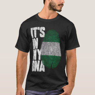 Het staat in mijn DNA Nigeriaanse trotse vlag T-shirt