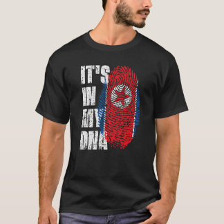 Het staat in mijn DNA Noord-Koreaanse vlag T-shirt