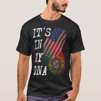 HET STAAT IN MIJN DNA-Portugese Vlag Usa Port T-shirt