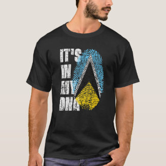 Het staat in mijn DNA Saint Lucia vlag Saint Lucia T-shirt