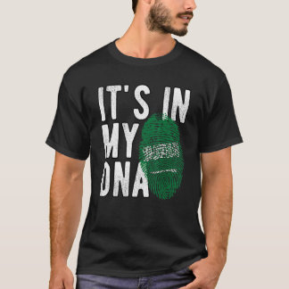 Het staat in mijn DNA-Saoedi-Arabische vlag Finger T-shirt