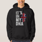 Het staat in mijn DNA UK England Union Jack vlag Hoodie (Voorkant)