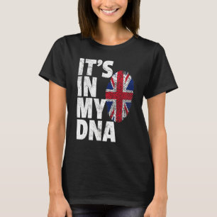 Het staat in mijn DNA UK England Union Jack vlag T-shirt