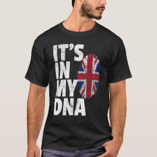 Het staat in mijn DNA UK England Union Jack vlag T-shirt