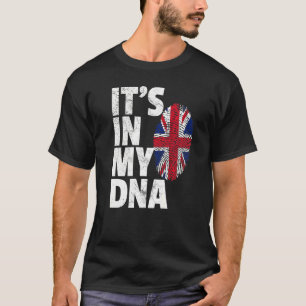 Het staat in mijn DNA UK England Union Jack vlag T-shirt