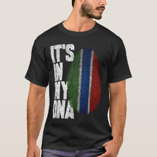 Het staat in mijn Gambiaanse DNA trotse Gambia vla T-shirt