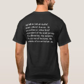 Het staat op de syllabus. t-shirt (Achterkant)