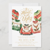 Het staat op het punt om een lelijk trui kerstfees kaart (Voorkant)