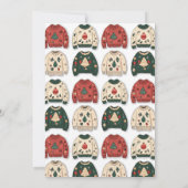 Het staat op het punt om een lelijk trui kerstfees kaart (Achterkant)