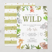 Het staat op het punt om WILD Baby shower te krijg Kaart (Voorkant / Achterkant)