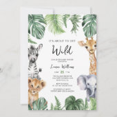 Het staat op het punt om wild Oerwoud Safari Baby  Kaart (Voorkant)