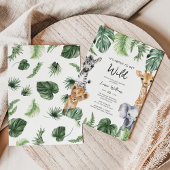 Het staat op het punt om wild Oerwoud Safari Baby Kaart