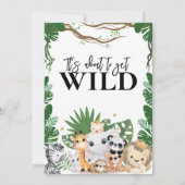 Het staat op het punt om wild Safari oerwoud baby Kaart (Achterkant)