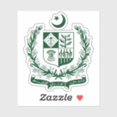 Het staatsembleem van Pakistan Sticker (Vel)