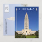 Het staatsgebouw Louisiana, Baton Rouge Briefkaart (Voorkant / Achterkant)