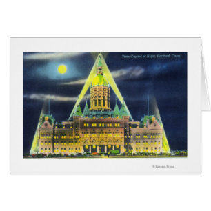 Het Staatskapitolgebouw te nacht