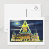 Het Staatskapitolgebouw te nacht Briefkaart (Voorkant / Achterkant)