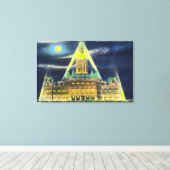 Het Staatskapitolgebouw te nacht Canvas Afdruk (Insitu (Houten vloer))